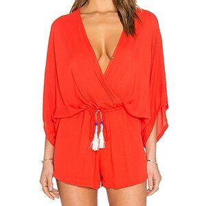 Young, Fabulous & Broke // Ashley Romper in Papaya // Size S
